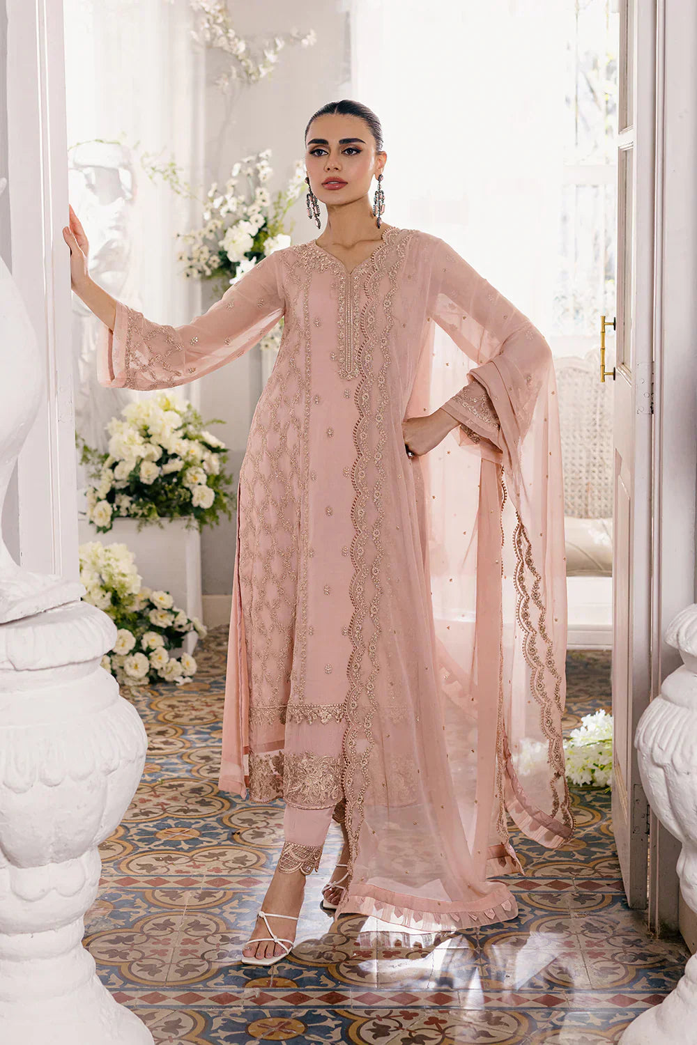 Azure | Ensembles Embroidered Formals | Nectaine - House of Zarish