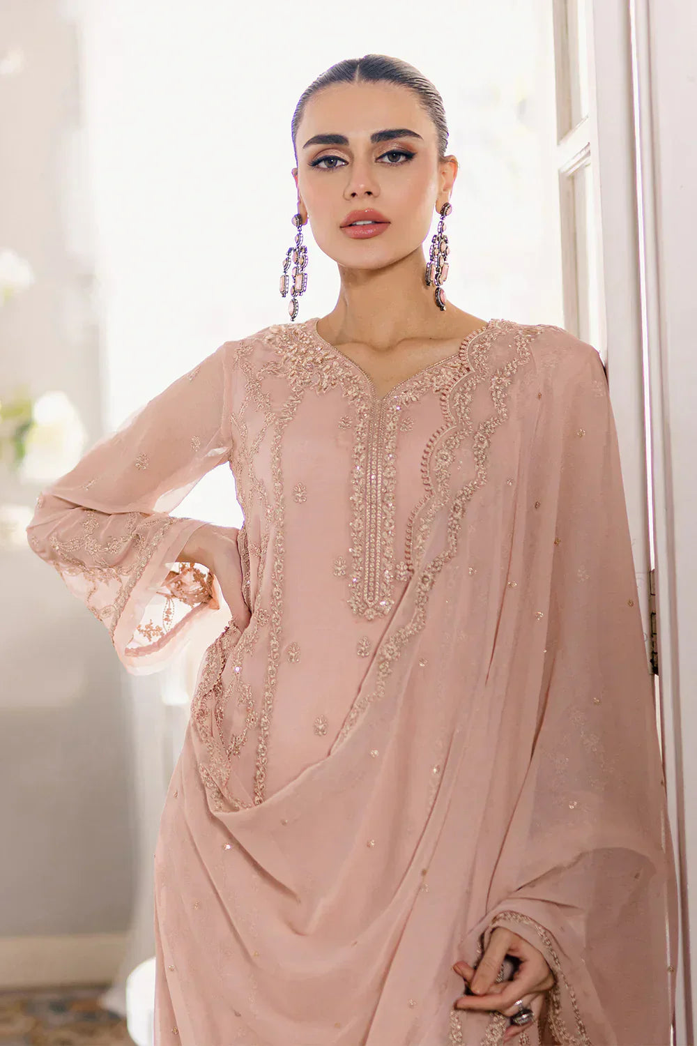 Azure | Ensembles Embroidered Formals | Nectaine - House of Zarish