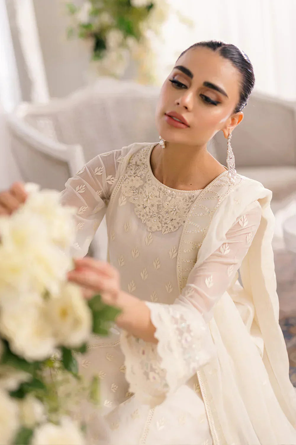 Azure | Ensembles Embroidered Formals | Angelic Frost - House of Zarish