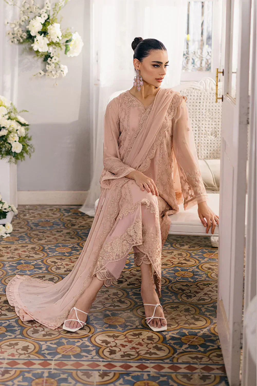 Azure | Ensembles Embroidered Formals | Nectaine - House of Zarish