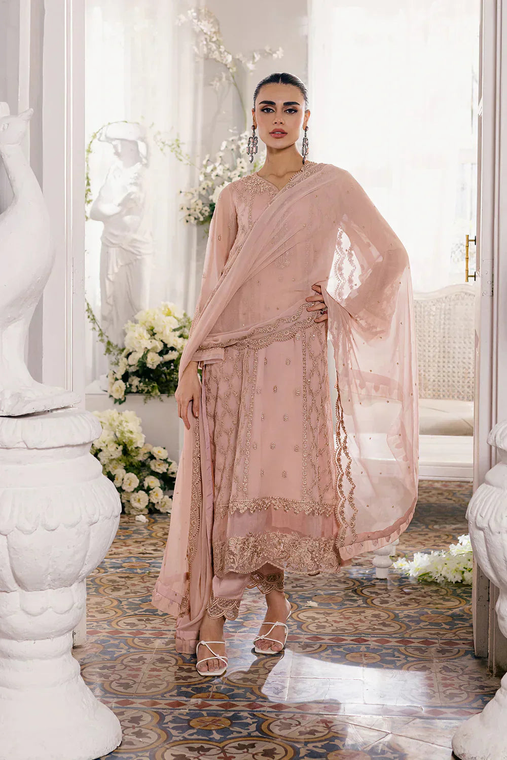 Azure | Ensembles Embroidered Formals | Nectaine - House of Zarish