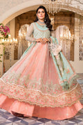 NEW MARIA B - Pearl White, Peach and Aqua (BD-2408) - Riwayat-e-khas