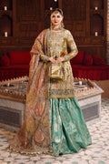 NEW MARIA B -Salmon and Leaf Green - Riwayat-e-khas