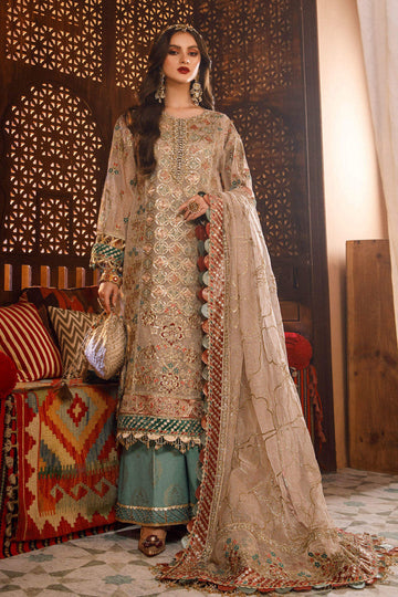 NEW MARIA B - Off White with Sea Green (BD-2507) - Riwayat-e-khas