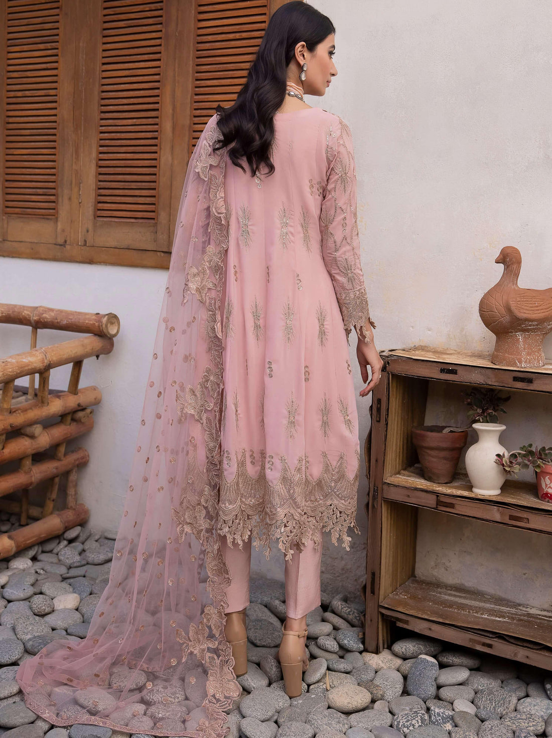 IZNIK Chinon Vol-03 Embroidered Chiffon 3Pc Suit CC-22 Oriana - House Of Anaya