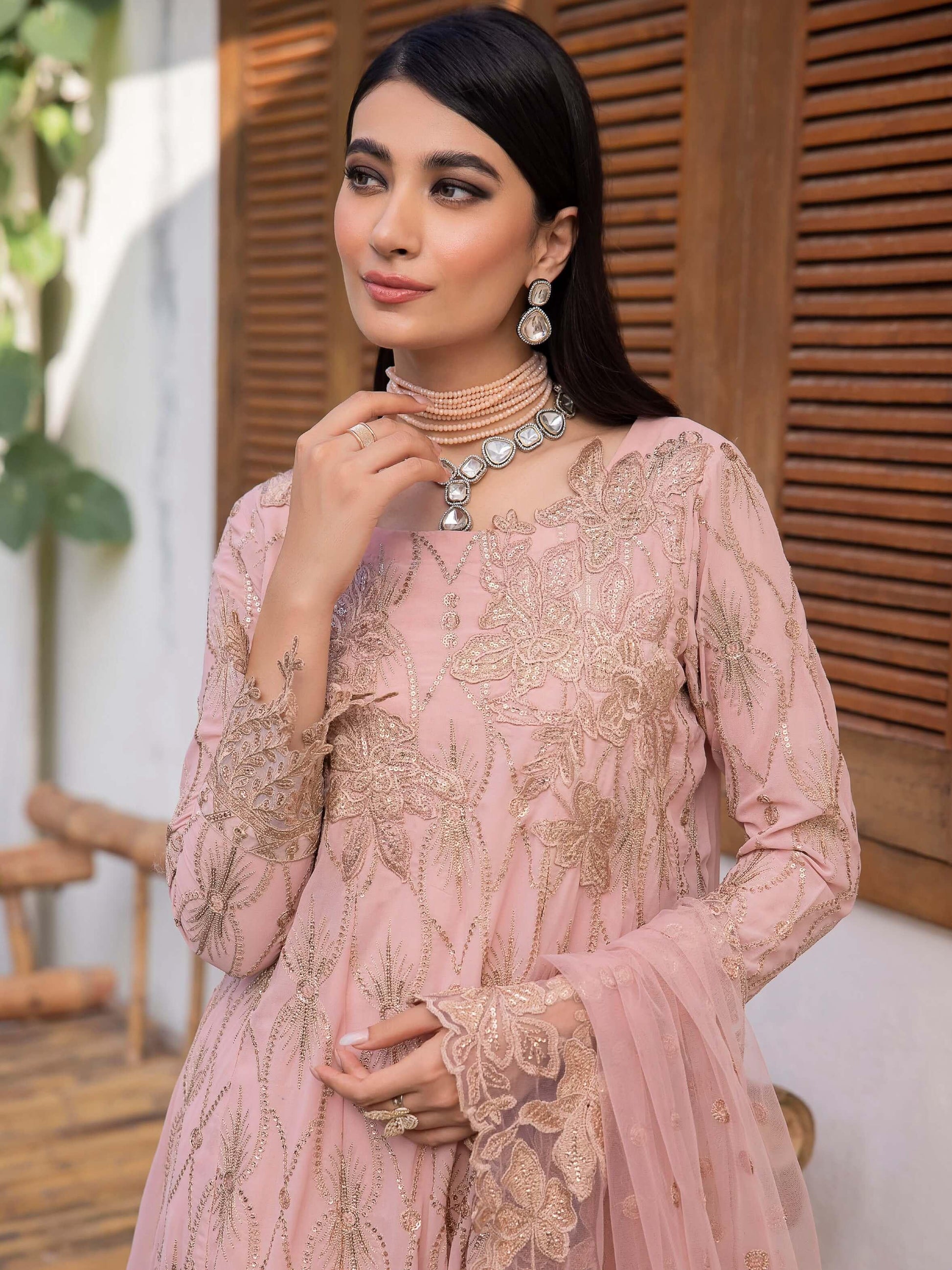 IZNIK Chinon Vol-03 Embroidered Chiffon 3Pc Suit CC-22 Oriana - House Of Anaya