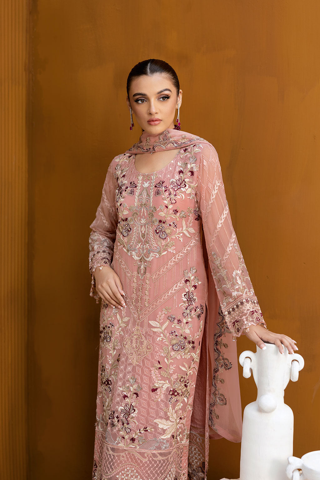 Ramsha | Chevron Chiffon Collection | A-1005 - House Of Anaya