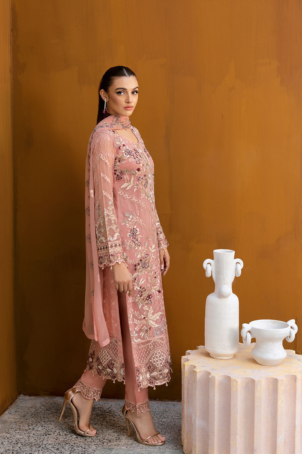 Ramsha | Chevron Chiffon Collection | A-1005 - House Of Anaya