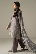 Cross Stitch | Chikankari Lawn 25 | WHISPER ASH - House Of Anaya