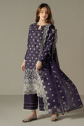 Cross Stitch | Chikankari Lawn 25 | INDIGO ROYAL - House Of Anaya