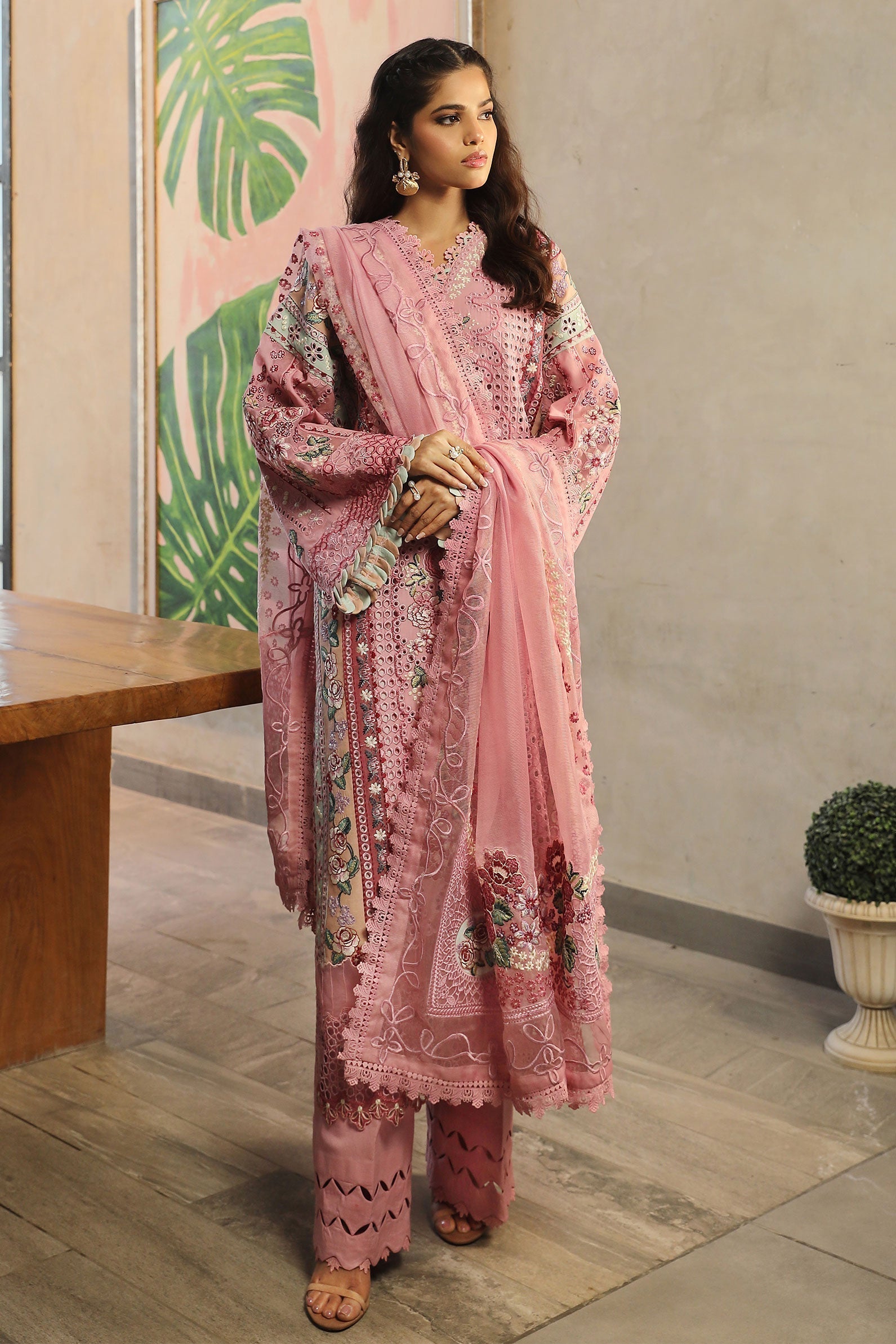 Maryam Hussain | Luxury Lawn 24 | CORAL - House of Zarish