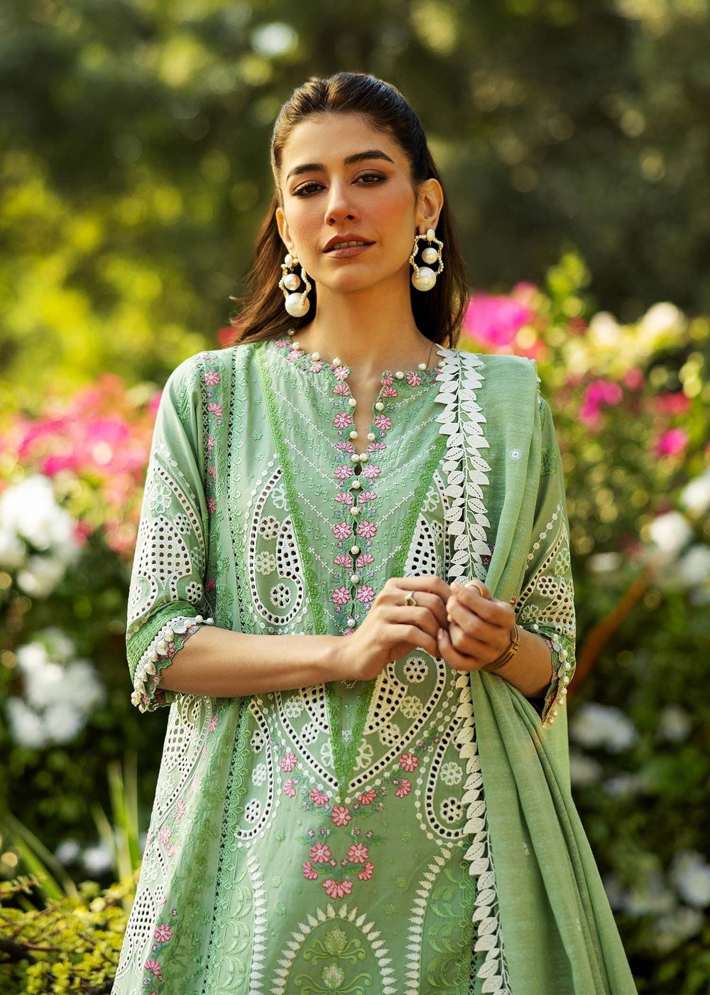 Sadaf Fawad Khan | Siraa Lawn 25 | FRENCH HEARTS - A - House Of Anaya
