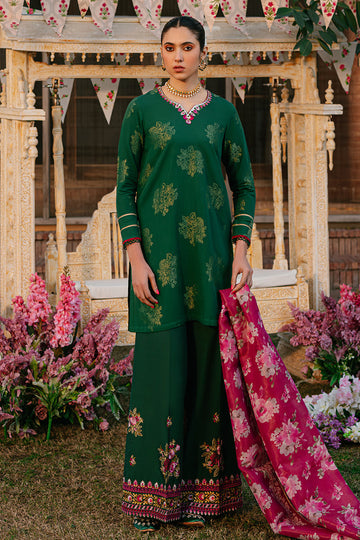 Cross Stitch | Eid Lawn 24 | OPULENT GREEN - House Of Anaya