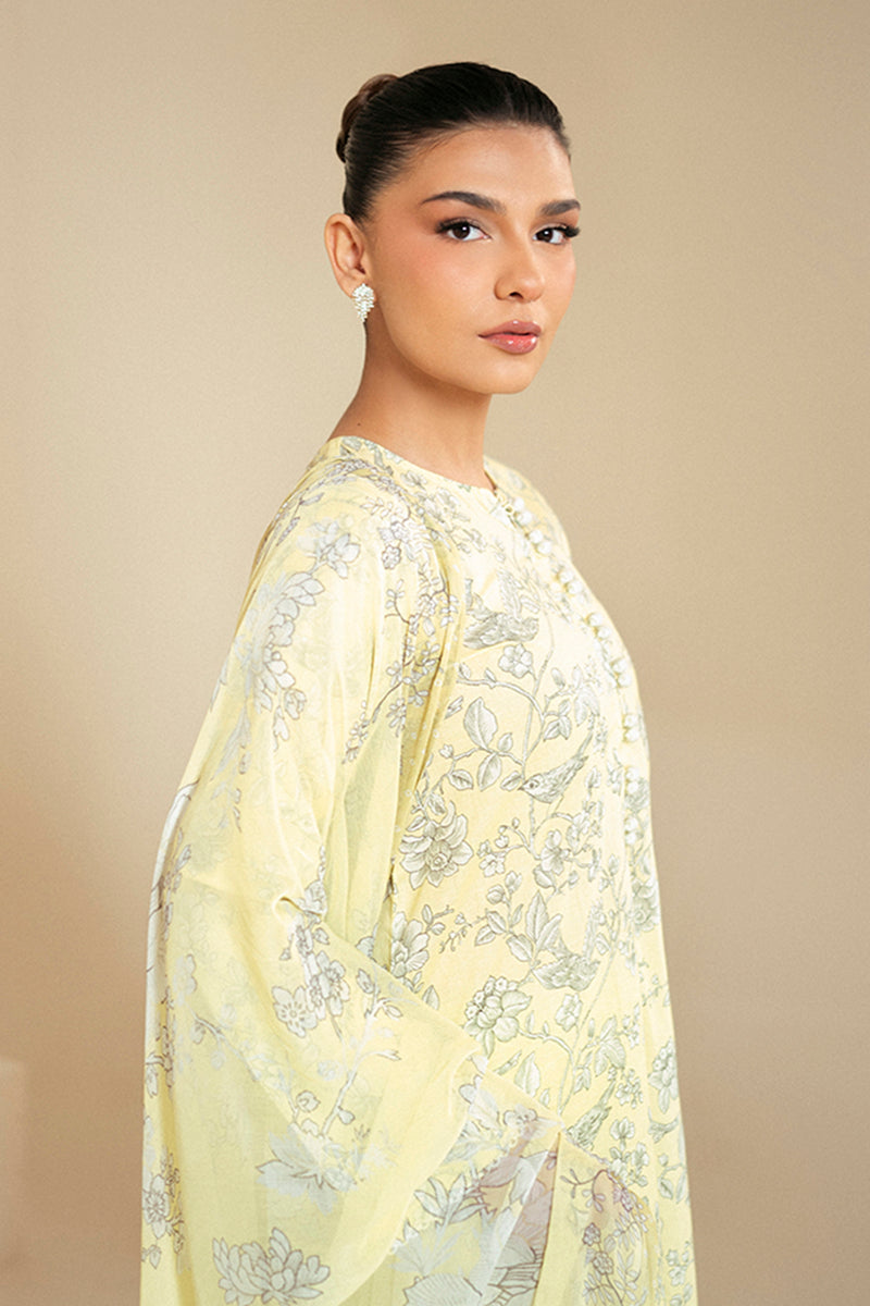 Cross Stitch | Daily Lawn 24 | CREAM BRULEE-3 PIECE LAWN SUIT - House Of Anaya