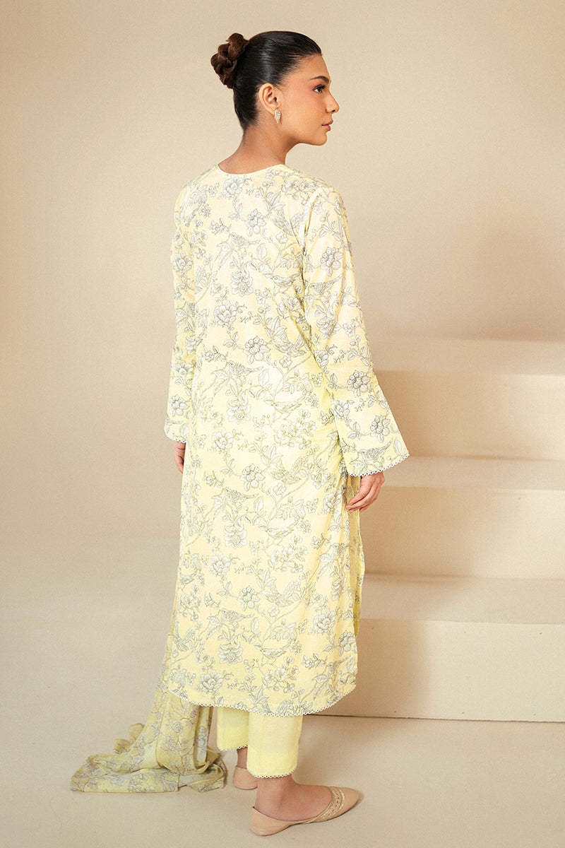 Cross Stitch | Daily Lawn 24 | CREAM BRULEE-3 PIECE LAWN SUIT - House Of Anaya