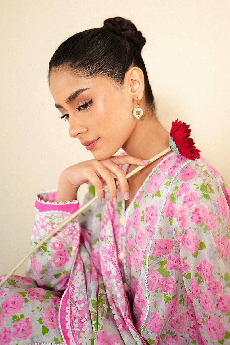 Cross Stitch | Daily Lawn 24 | FLORAL WIND-3 PIECE LAWN SUIT - House Of Anaya