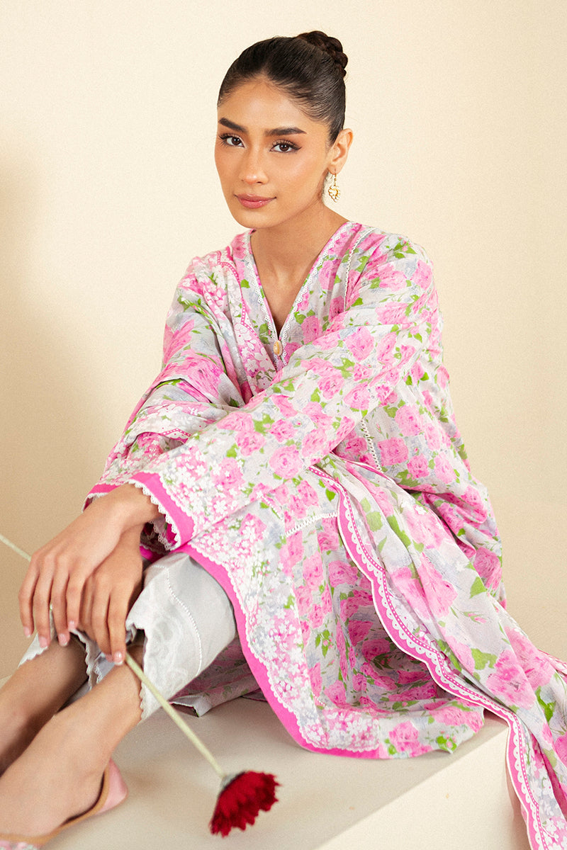 Cross Stitch | Daily Lawn 24 | FLORAL WIND-3 PIECE LAWN SUIT - House Of Anaya