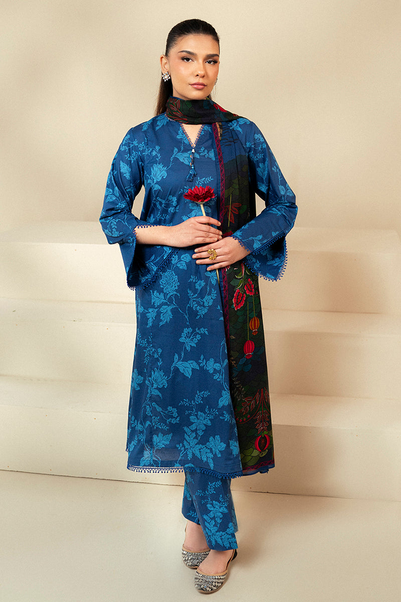 Cross Stitch | Daily Lawn 24 | TEAL OAKLEY-3 PIECE LAWN SUIT - House Of Anaya