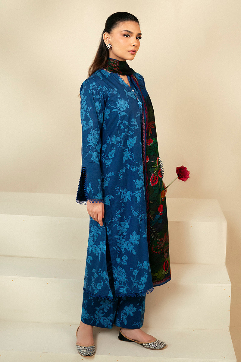 Cross Stitch | Daily Lawn 24 | TEAL OAKLEY-3 PIECE LAWN SUIT - House Of Anaya