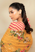 Cross Stitch | Daily Lawn 24 | GOLDEN ROSADO-3 PIECE LAWN SUIT - House Of Anaya