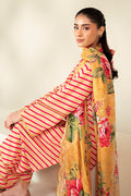 Cross Stitch | Daily Lawn 24 | GOLDEN ROSADO-3 PIECE LAWN SUIT - House Of Anaya