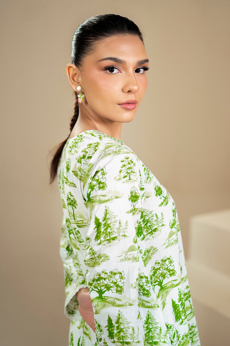 Cross Stitch | Daily Lawn 24 | MYSTIC FOREST-2 PIECE LAWN SUIT - House Of Anaya