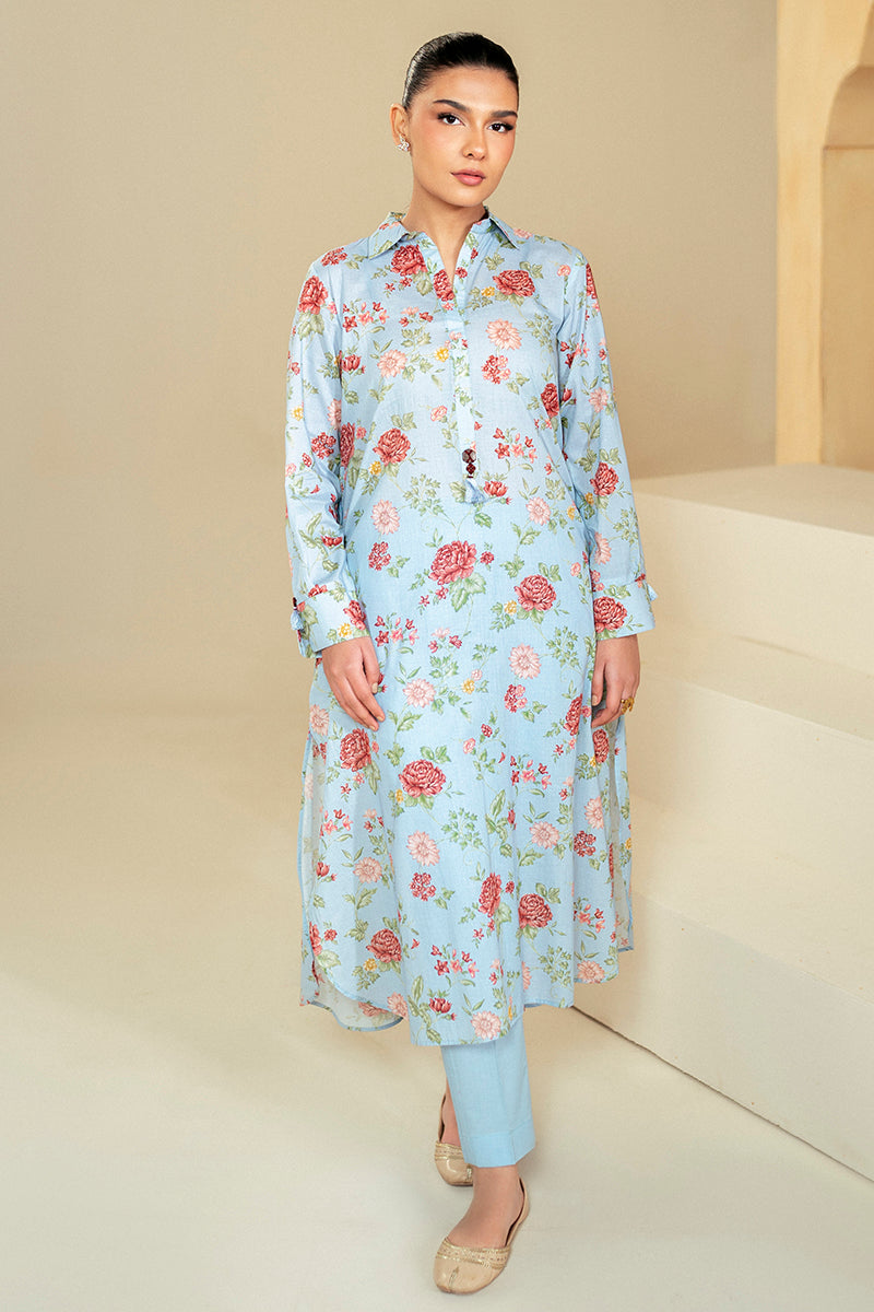 Cross Stitch | Daily Lawn 24 | CHAMBRAY DREAM-2 PIECE LAWN SUIT - House Of Anaya