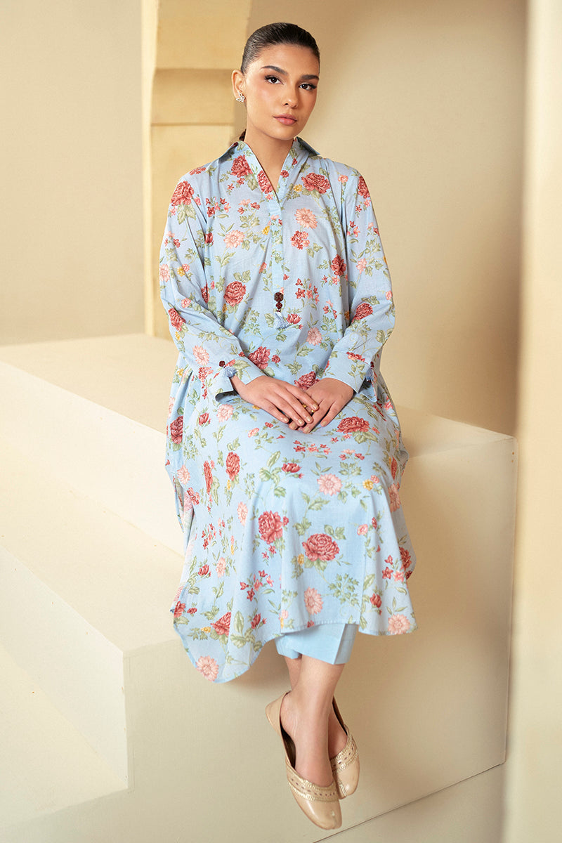 Cross Stitch | Daily Lawn 24 | CHAMBRAY DREAM-2 PIECE LAWN SUIT - House Of Anaya