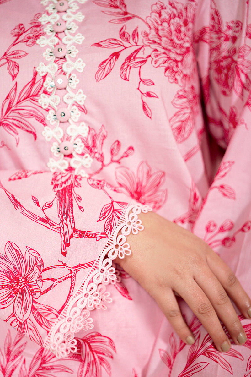 Cross Stitch | Daily Lawn 24 | SHADED PINK-3 PIECE LAWN SUIT - House Of Anaya