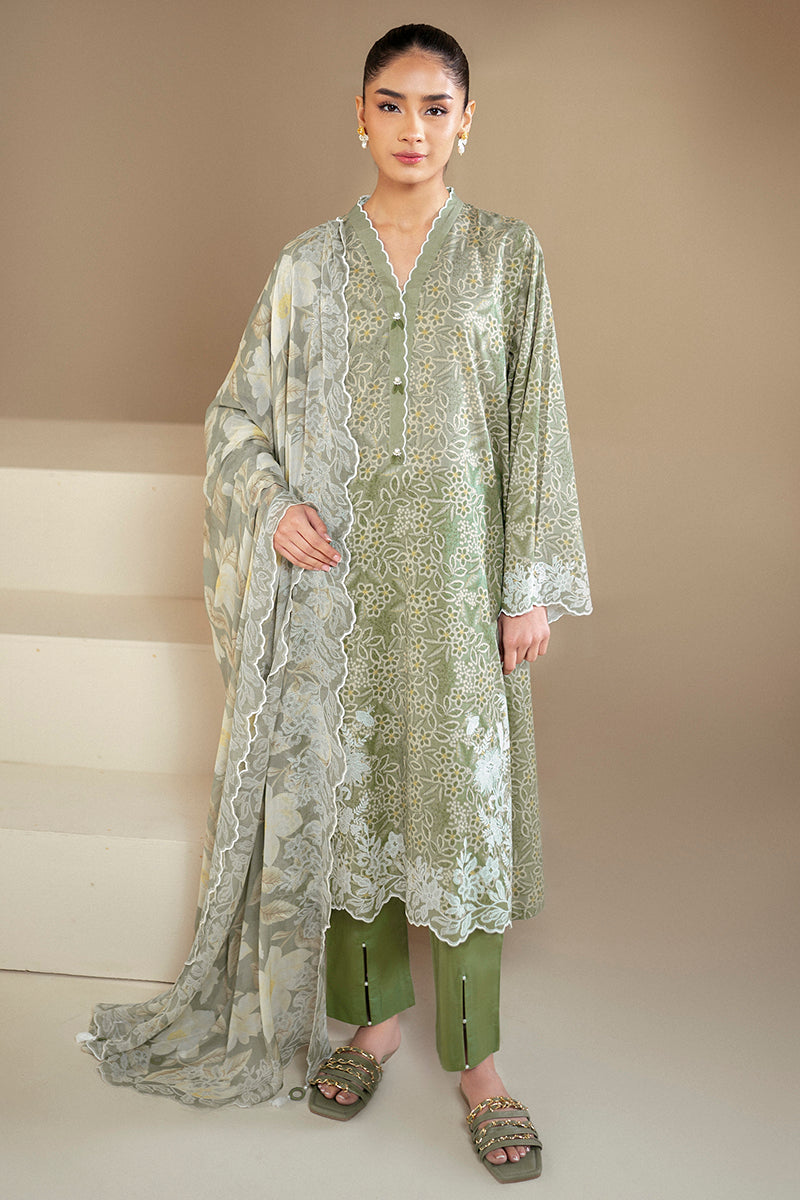 Cross Stitch | Daily Lawn 24 | SAGE BREEZE-3 PIECE LAWN SUIT - House Of Anaya
