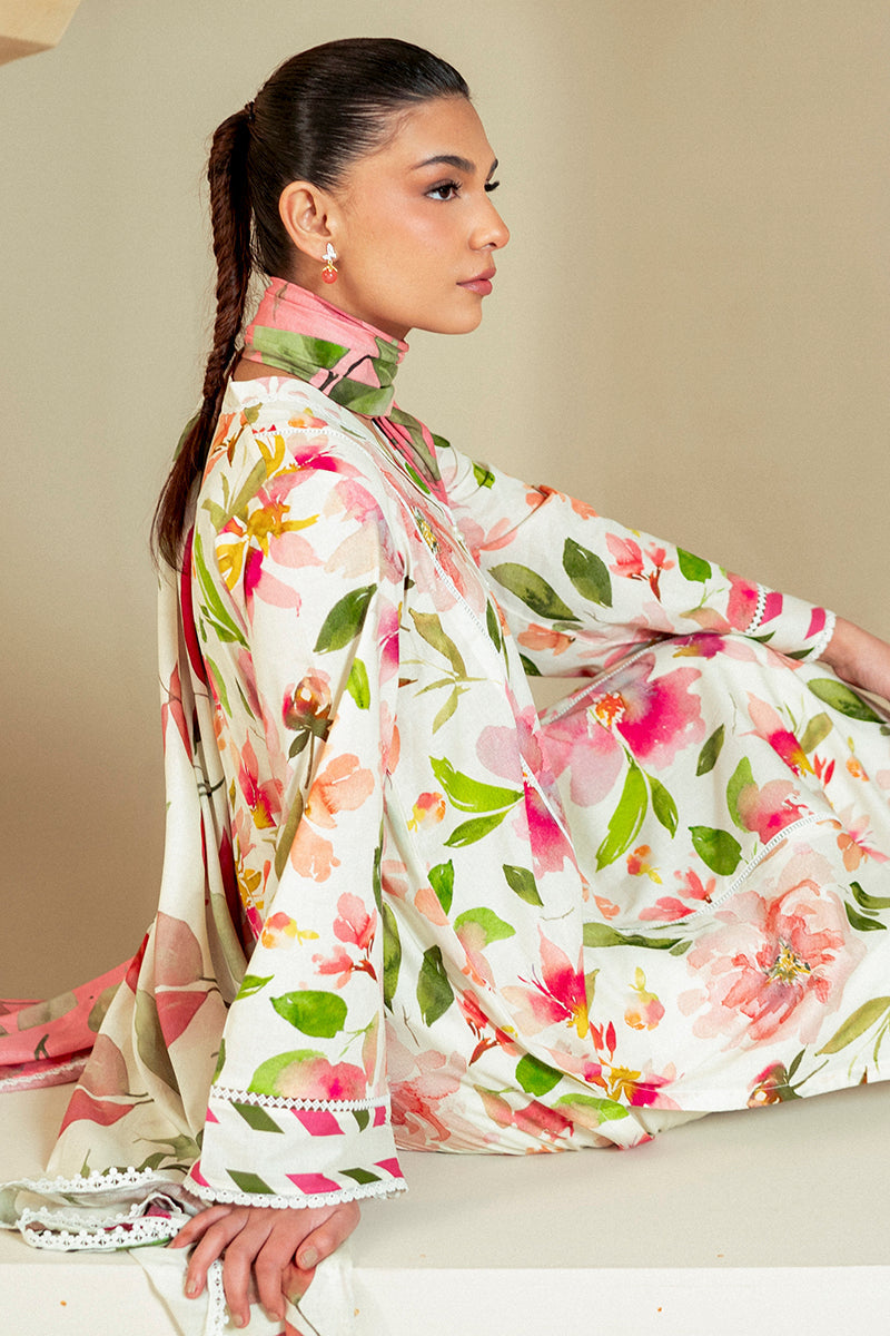 Cross Stitch | Daily Lawn 24 | HAZEL WILLOW-3 PIECE LAWN SUIT - House Of Anaya