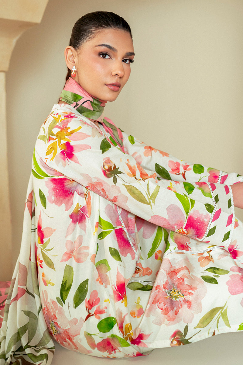 Cross Stitch | Daily Lawn 24 | HAZEL WILLOW-3 PIECE LAWN SUIT - House Of Anaya