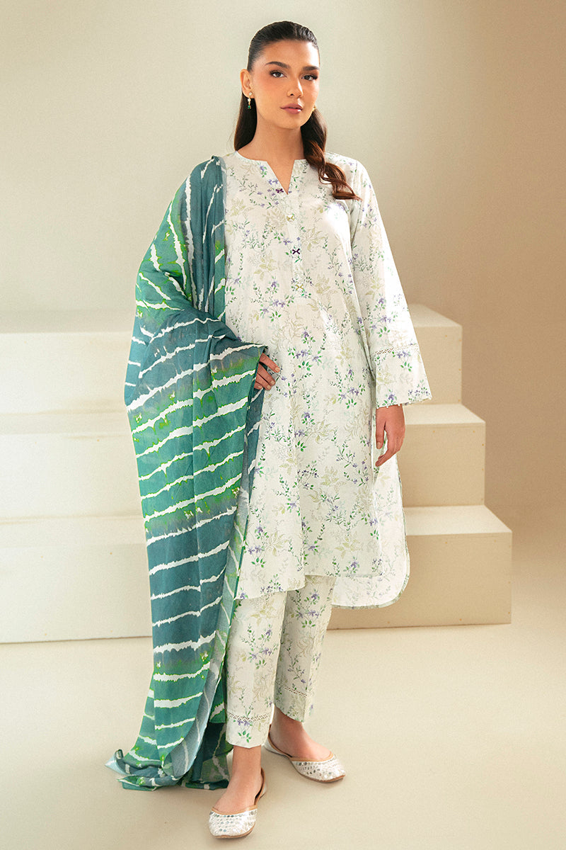 Cross Stitch | Daily Lawn 24 | LAUREL MINT-3 PIECE LAWN SUIT - House Of Anaya