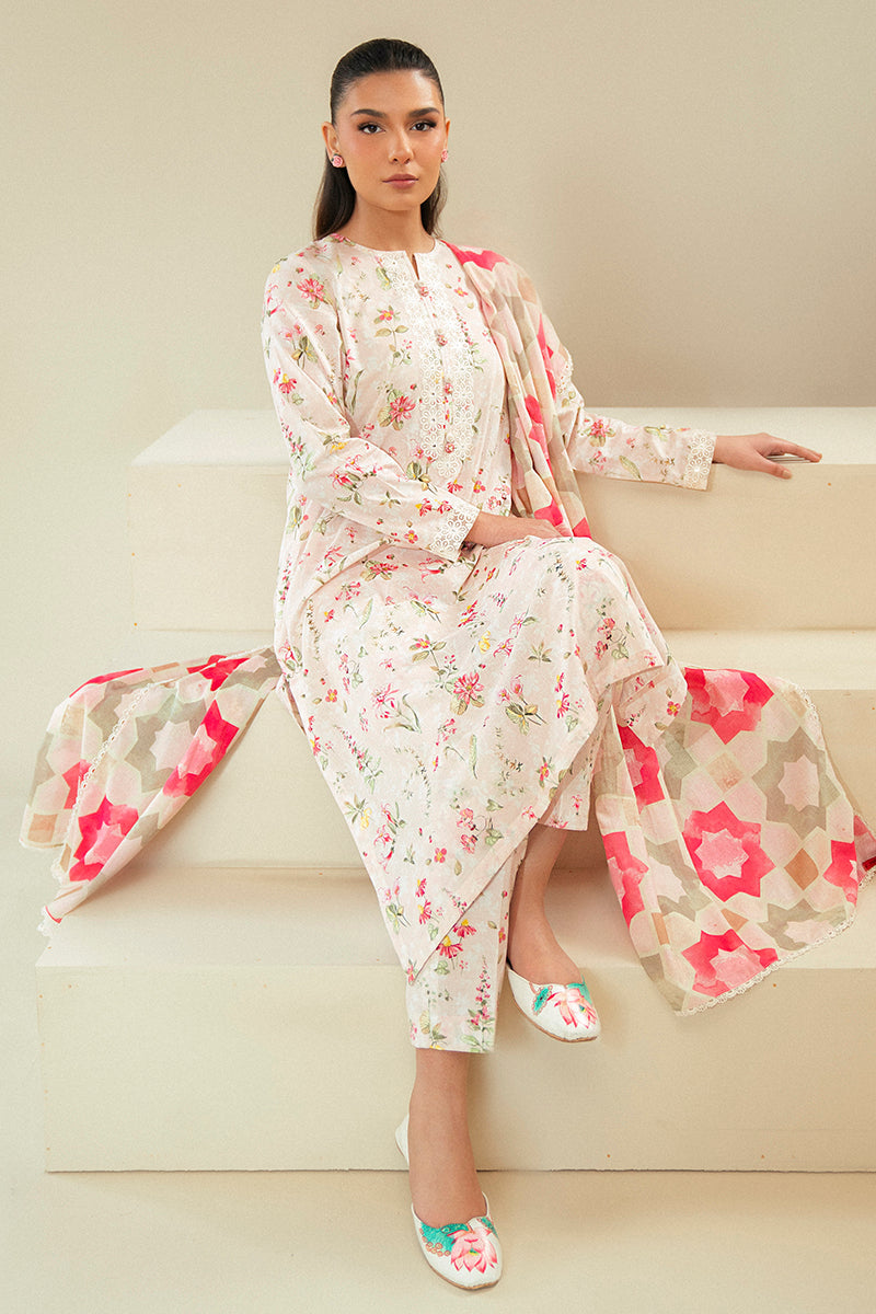 Cross Stitch | Daily Lawn 24 | CRYSTAL AURA-3 PIECE LAWN SUIT - House Of Anaya