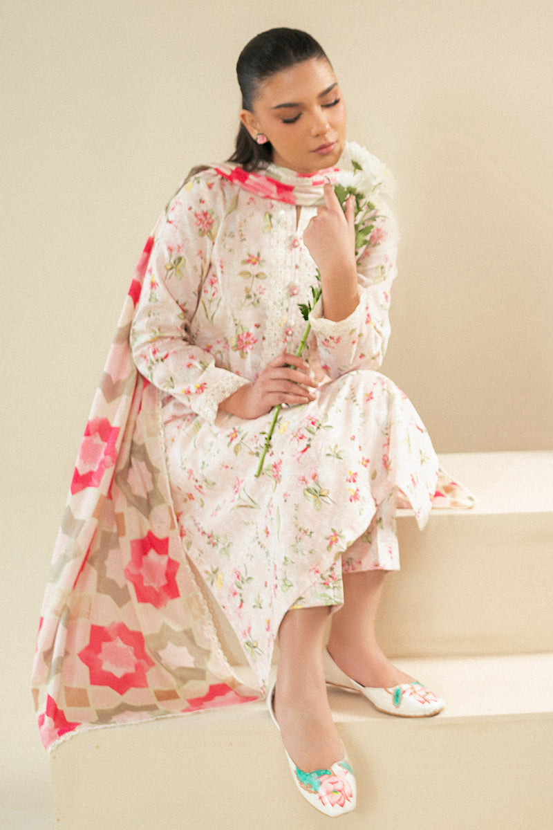 Cross Stitch | Daily Lawn 24 | CRYSTAL AURA-3 PIECE LAWN SUIT - House Of Anaya