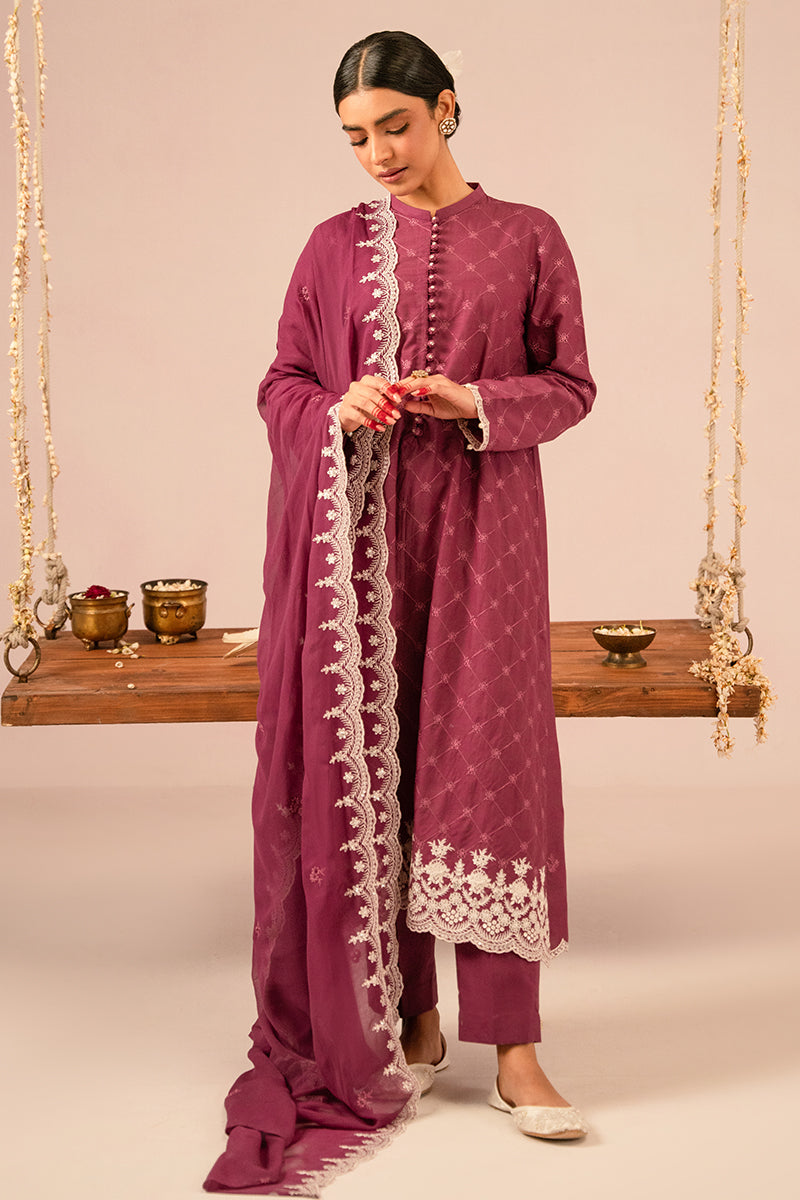 Cross Stitch | Mahiri Embroidered Collection 24 | VIOLET QUARTZ - House Of Anaya