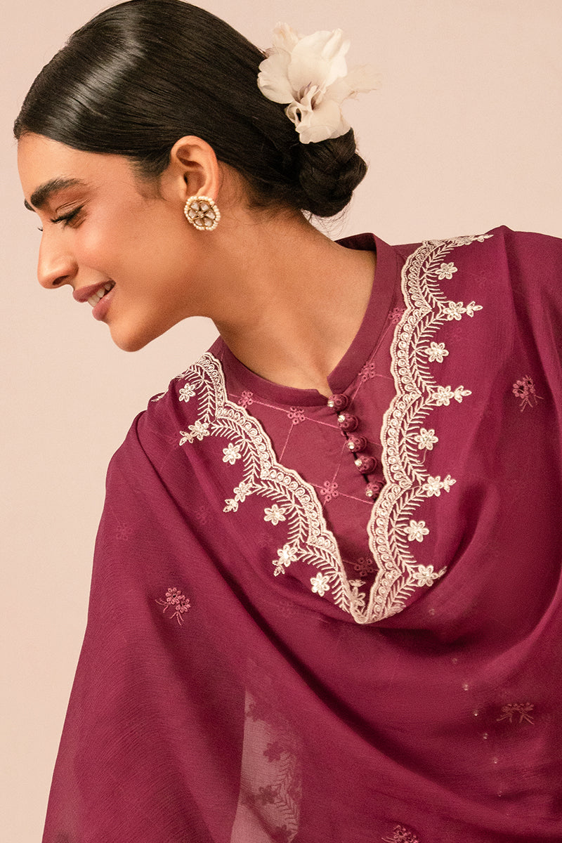 Cross Stitch | Mahiri Embroidered Collection 24 | VIOLET QUARTZ - House Of Anaya