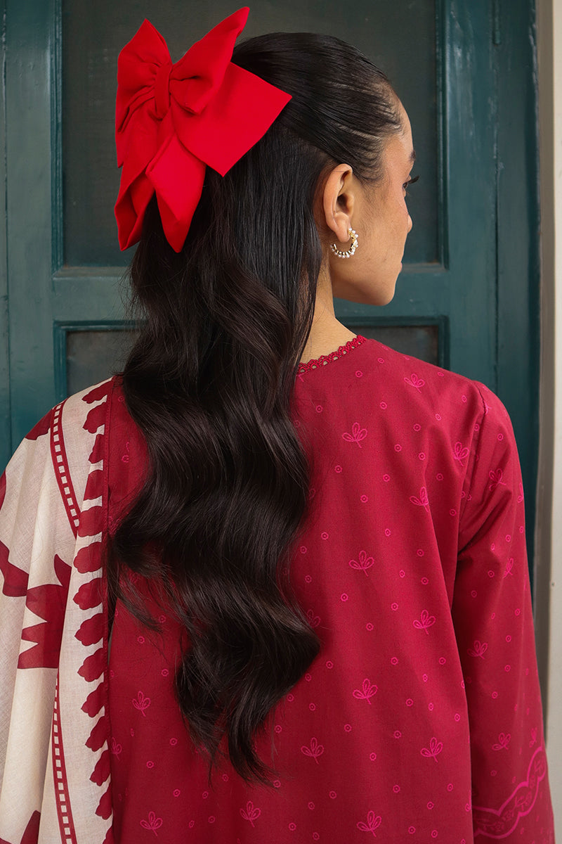 Cross Stitch | Printed Lawn | SCARLET SAGE - House Of Anaya