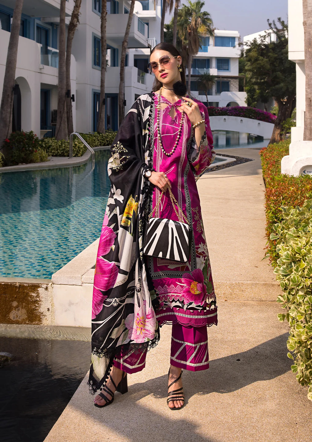 Elaf Premium | Prints Collection 2024 | EOP-08A PETUNIA - House Of Anaya