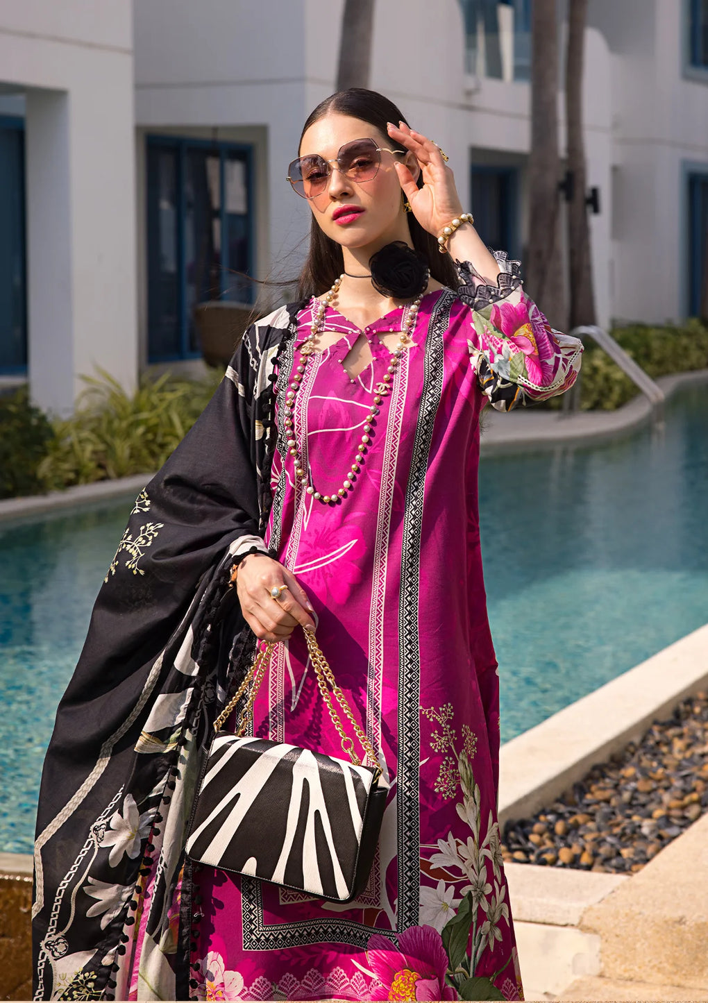 Elaf Premium | Prints Collection 2024 | EOP-08A PETUNIA - House Of Anaya