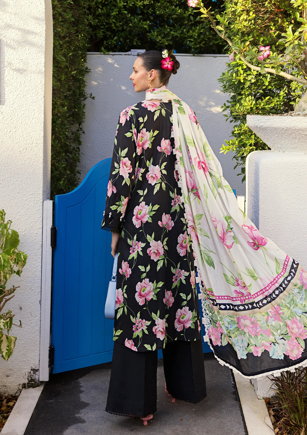 Elaf Premium | Prints Collection 2024 | EOP-05A EBONY - House Of Anaya