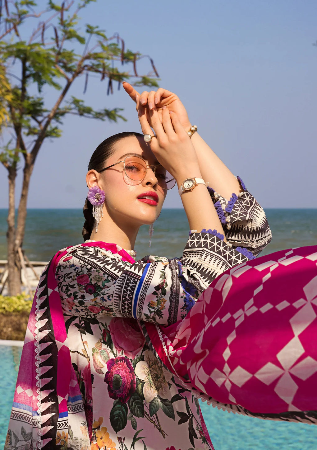Elaf Premium | Prints Collection 2024 | EOP-06A AMARI MUSE - House Of Anaya
