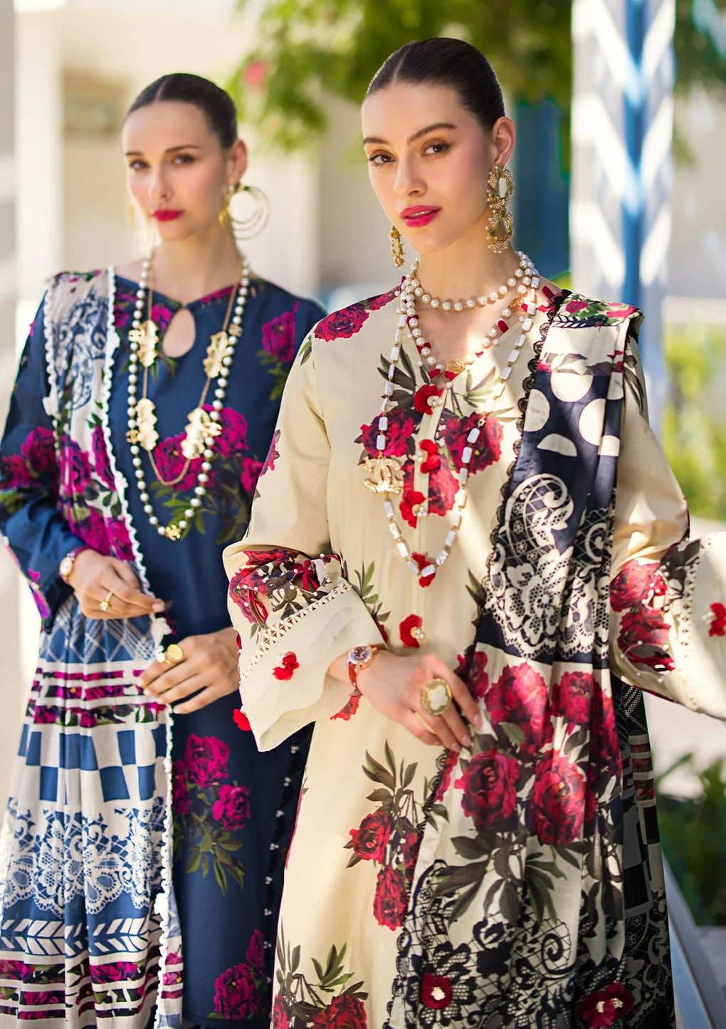 Elaf Premium | Prints Collection 2024 | EOP-03A SWAN - House Of Anaya