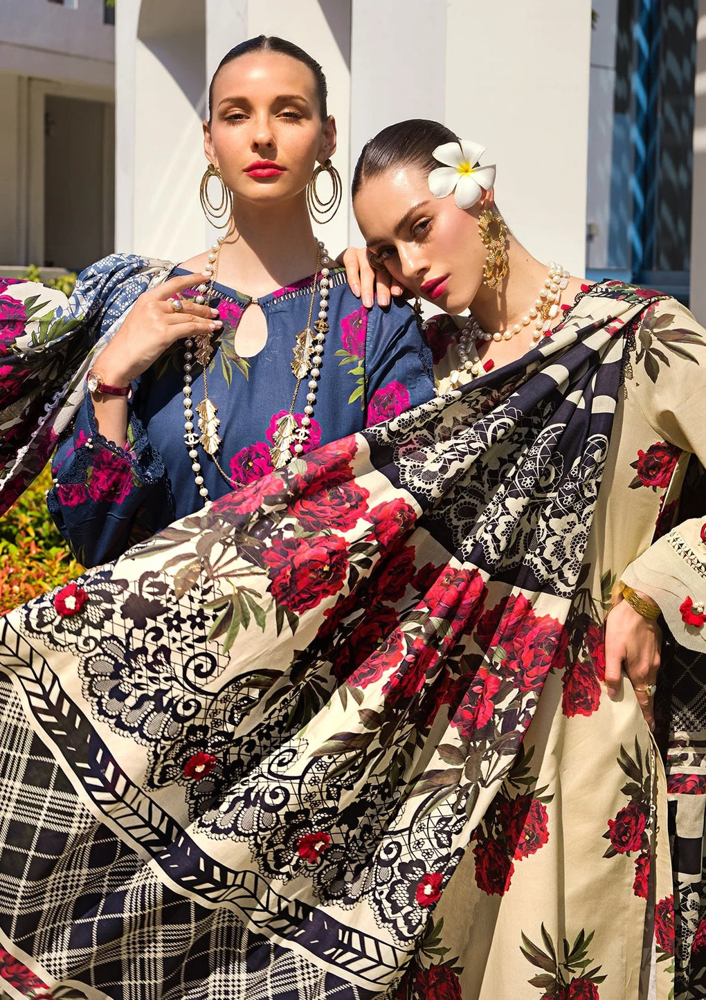 Elaf Premium | Prints Collection 2024 | EOP-03A SWAN - House Of Anaya