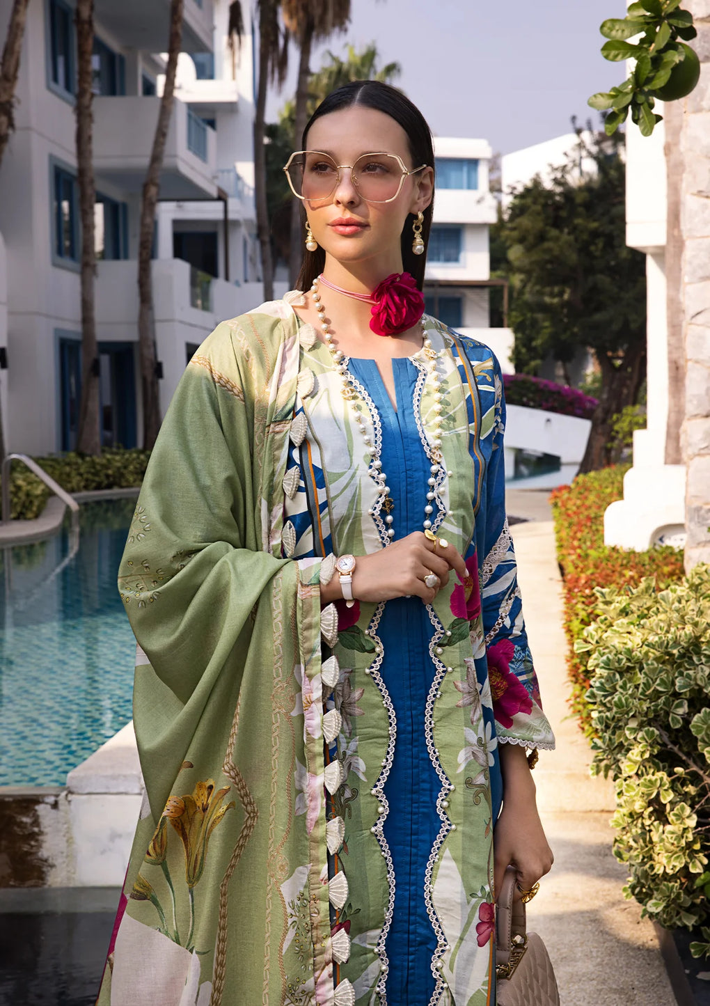 Elaf Premium | Prints Collection 2024 | EOP-08B WHIMSY TOSCANA - House Of Anaya