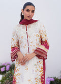 Farah Talib Aziz | Zaza Prints 24 | SANGRIA TRELLIS SHIRT AND DUPATTA - House Of Anaya