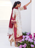 Farah Talib Aziz | Zaza Prints 24 | SANGRIA TRELLIS SHIRT AND DUPATTA - House Of Anaya