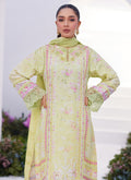 Farah Talib Aziz | Zaza Prints 24 | KELLY LIME SHIRT AND DUPATTA - House Of Anaya