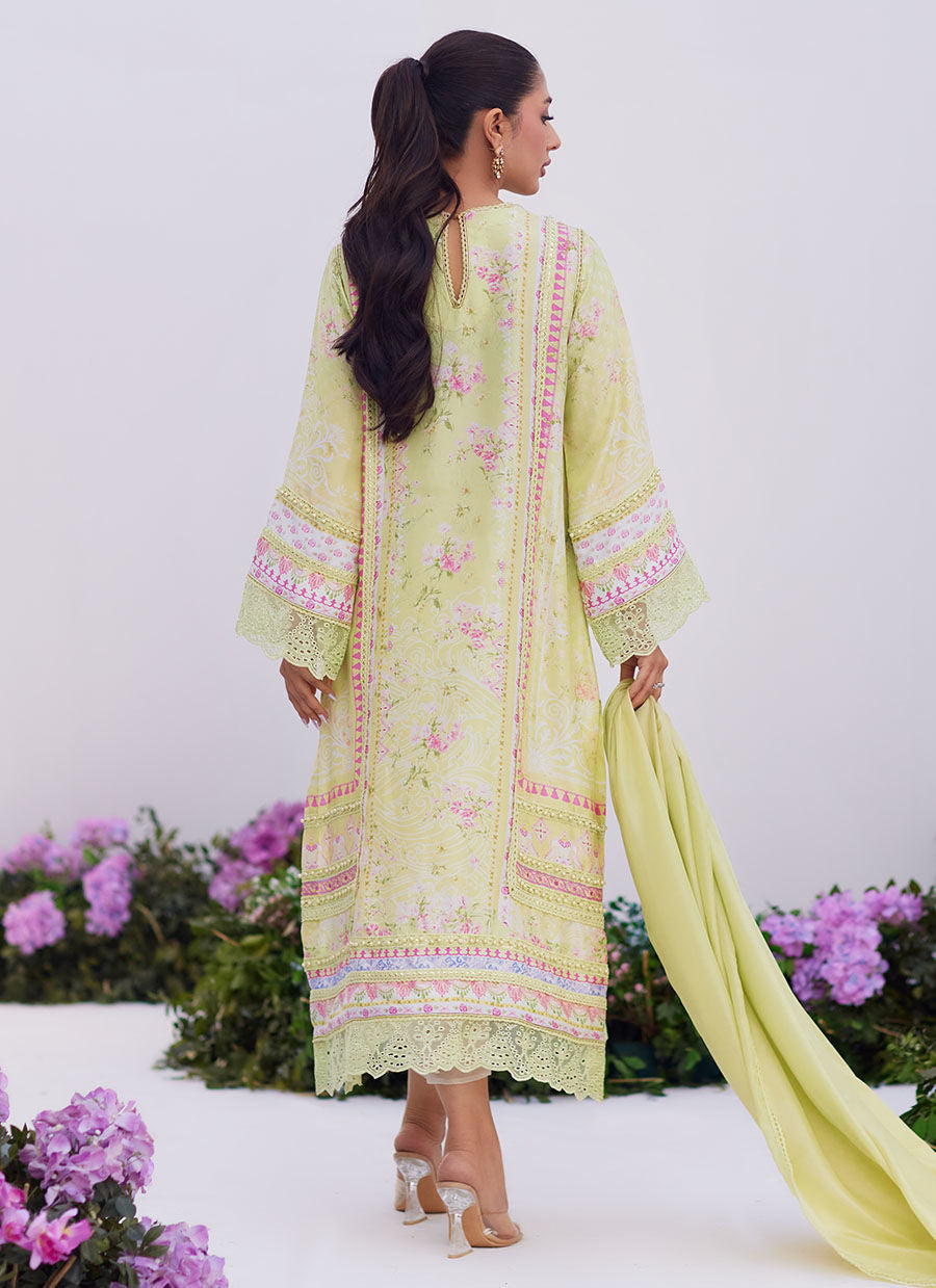 Farah Talib Aziz | Zaza Prints 24 | KELLY LIME SHIRT AND DUPATTA - House Of Anaya