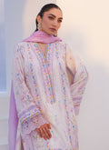 Farah Talib Aziz | Zaza Prints 24 | HEATHER LAVENDER SHIRT AND DUPATTA - House Of Anaya